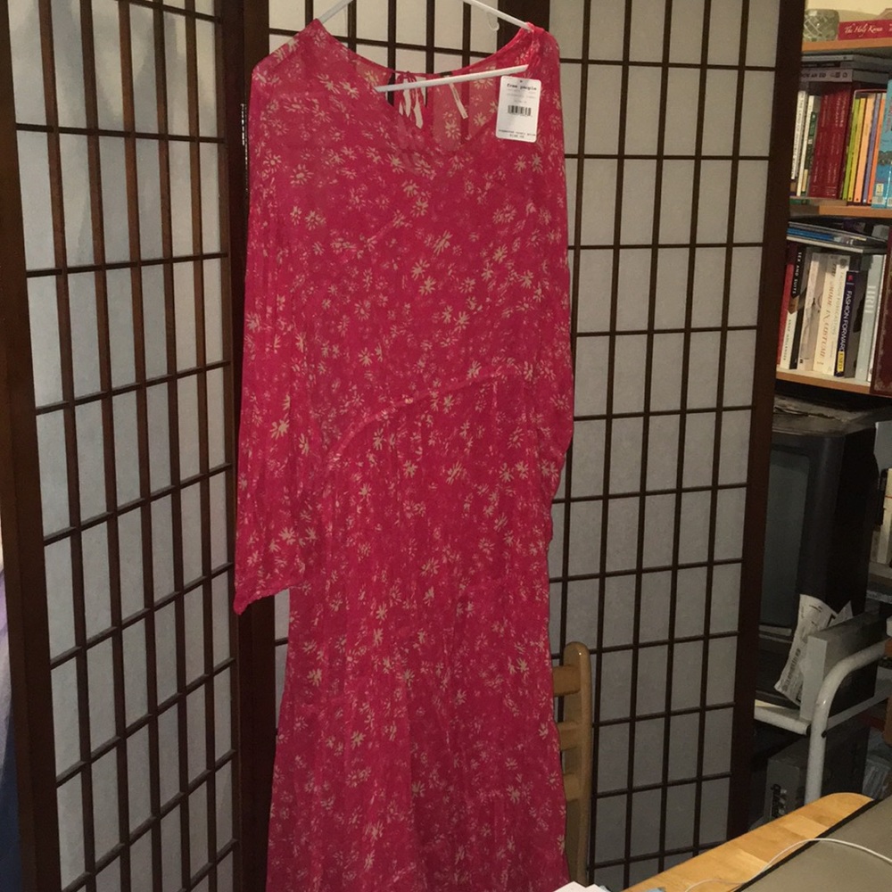NWT Free People Raspberry Combo Size M Valentines Dress